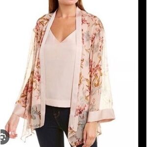 Vince Camuto pink and Red Floral Kimono